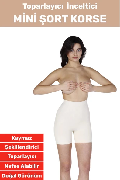 Özel Üretim İz İç Göstermez Kaymaz Sıkılaştırıcı Toparlayıcı Mini Şort Korse ürün görseli 1