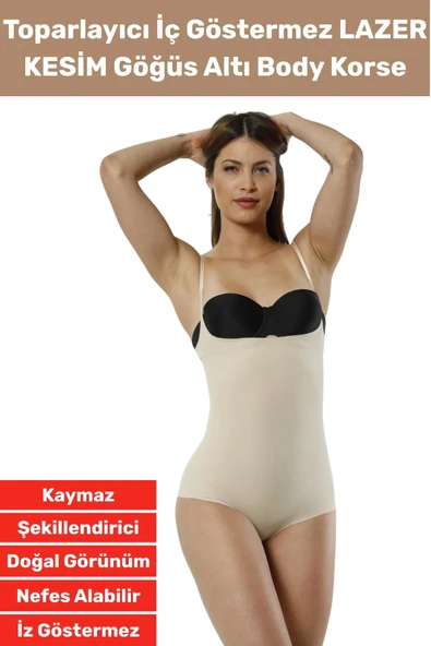 Özel Üretim İz İç Göstermez Kaymaz Sıkılaştırıcı Şekillendirici LAZER KESİM Gögüs Altı Body Korse ürün görseli 1