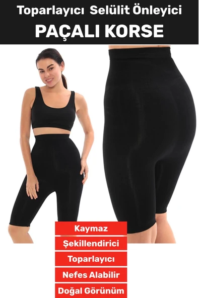 Özel Üretim İz İç Göstermez Kaymaz Sıkılaştırıcı Toparlayıcı Selülit Önlemeye Yardımcı Paçalı Korse ürün görseli 1