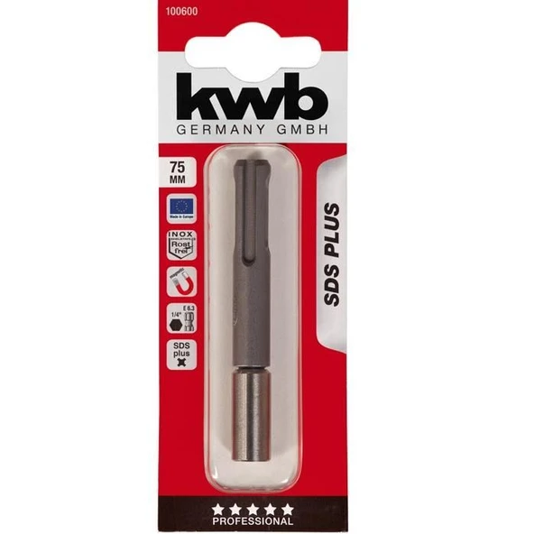 Kwb 100600 Manyetik Bits Adaptör Sds Plus 75 mm ürün görseli 1
