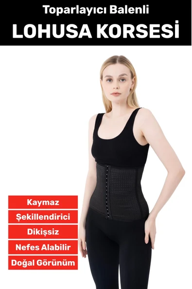 Özel Üretim Vücut Şekillendirici Beden Küçülten Toparlayıcı Doğum Sonrası Balenli Lohusa Korsesi ürün görseli 1