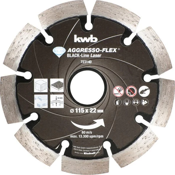 Kwb 723140 Elmas Beton Kesme 115x22 mm ürün görseli 1