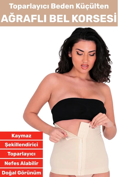 Özel Üretim Vücut Şekillendirici Beden Küçülten Toparlayıcı Ağraflı Bel Korsesi ürün görseli 1