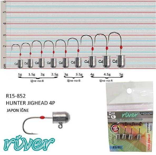 Jighead River Hunter 4’Lü Paket 3Gr ürün görseli 1