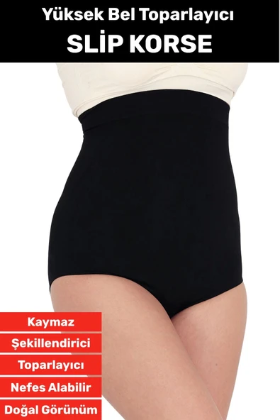 Özel Üretim İz İç Göstermez Kaymaz Sıkılaştırıcı İnceltici Yüksek Bel Slip Korse ürün görseli 1