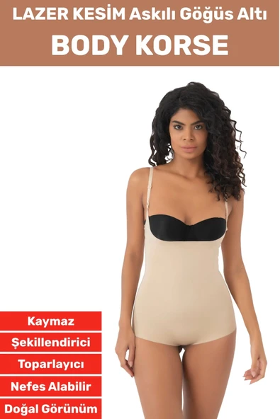 İz İç Göstermez Kaymaz Sıkılaştırıcı Toparlayıcı Şekillendirici LAZER KESİM Gögüs Altı Body Korse ürün görseli 1