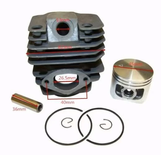 Motorlu Testere 4500-5200 Nikasil Silindir Piston Seti 45 mm ürün görseli 1
