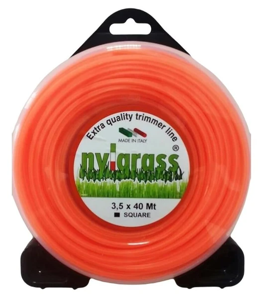 Nylgrass Tırpan Misinası Turuncu Dörtköşe 3.5 mm 40 mt ürün görseli 1