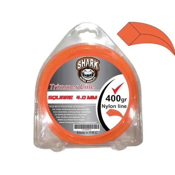 Shark Üniversal Tırpan Misinası 4 mm Kare 400 Gr ürün görseli 1
