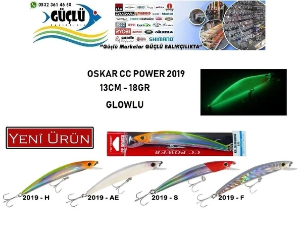 Maket Balık Oskar Cc Power Glow 2019 Seri 13 Cm 18 Gr Renk:2019T ürün görseli 1