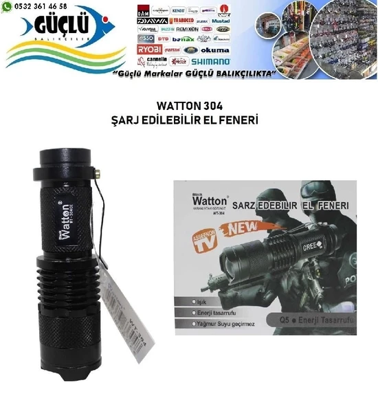 Mini Şarjlı El Feneri Watton Wt-304 ürün görseli 1