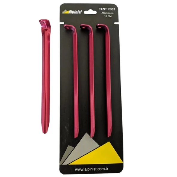 Metal Çadır Kazığı 16Cm Kırmızı Alpinist Marka ürün görseli 1