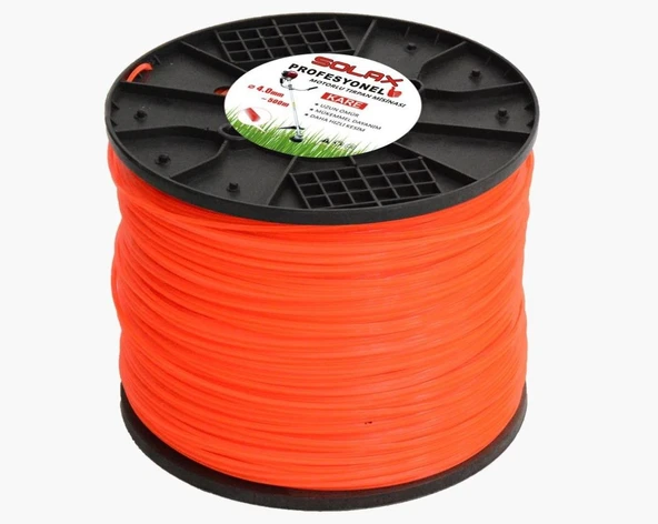 Solax Motorlu Tırpan Misinası Kare Turuncu 4 mm 500 mt ürün görseli 1