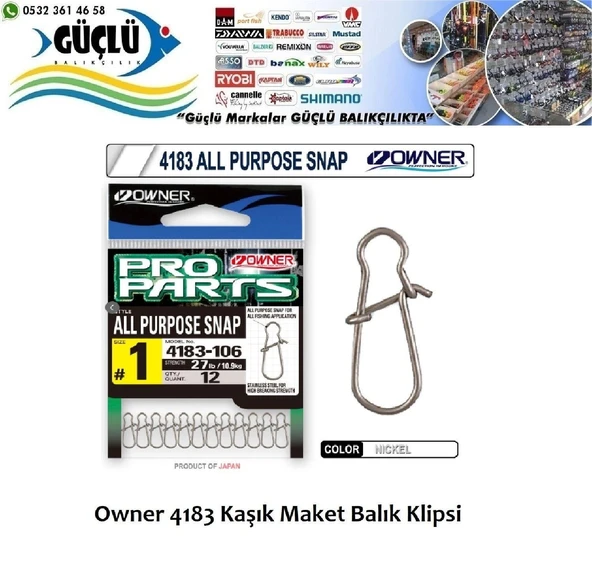 Owner 4183 Kaşık Maket Balık Klipsi No:00 ürün görseli 1