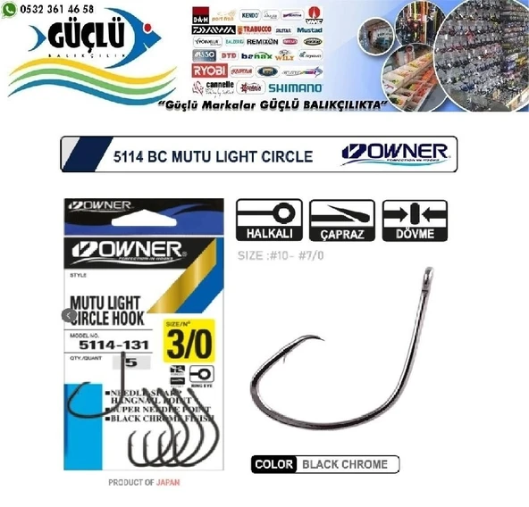 Owner 5114 Mutu Light Bc Olta İğnesi No:2 - Resim 2