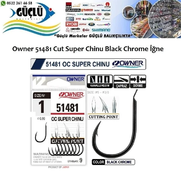 Owner 51481 Cut Super Chinu Black Chrome İğne No:1 ürün görseli 1