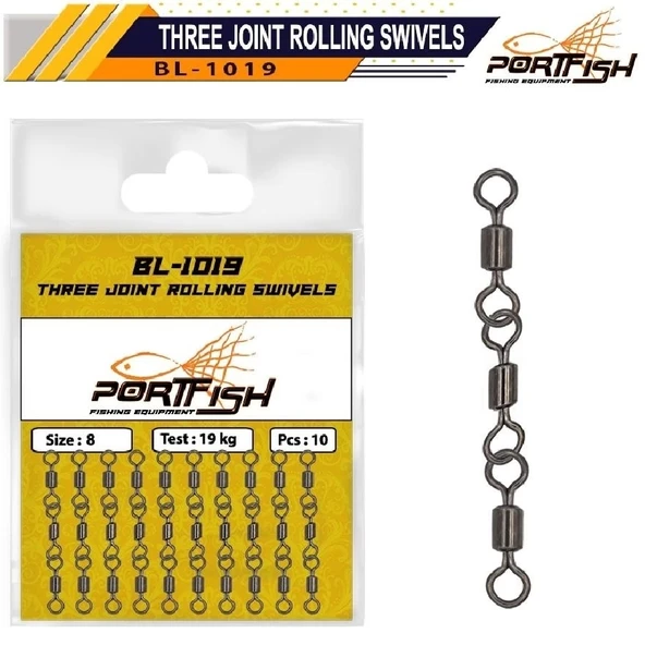 Portfish Bl-1019 Zincir Fırdöndü (3 Lü) No:12 ürün görseli 1