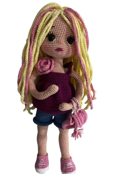 Sporcu Barby Bebek Amigurumi Organik Oyuncak ürün görseli 1