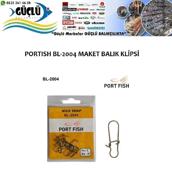 Rapala Klipsi, Maket Balık Klipsi Portfish Bl-2004 No:00 ürün görseli 1