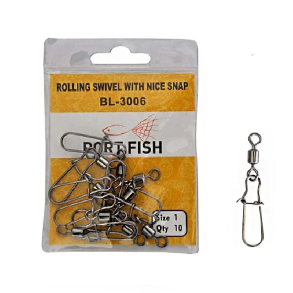 Portfish Bl-3006 Yuvarlak Kancalı Fırdöndü No:3 ürün görseli 1