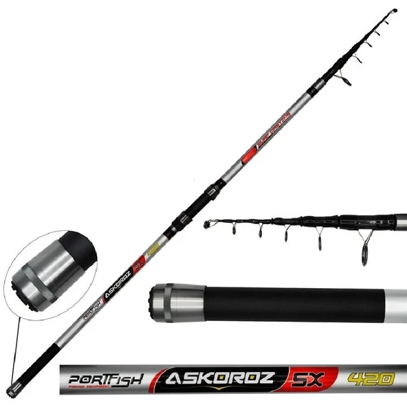 Portfish Askoroz Sx Surf Carbon Kamışı Up - 250 Gr 420 Cm ürün görseli 1