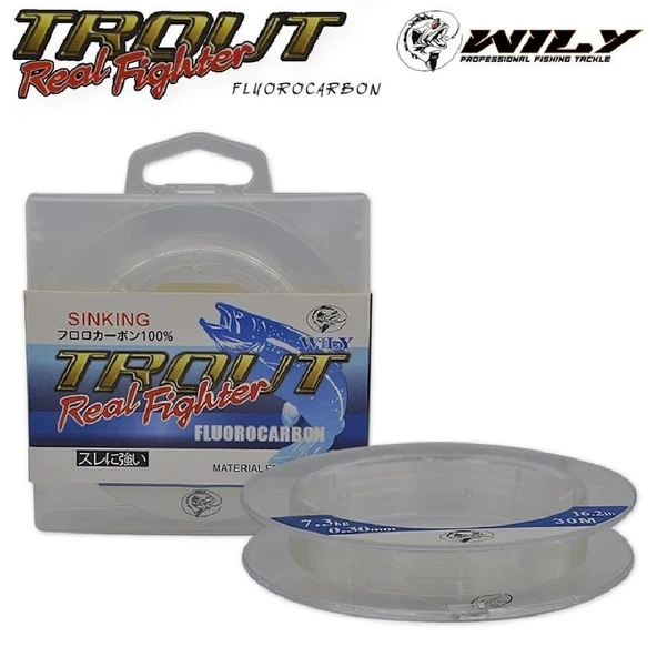 %100 Flourocarbon Misina Wily Sinking Trout 30Mt Farklı Bedenler 0,70Mm ürün görseli 1