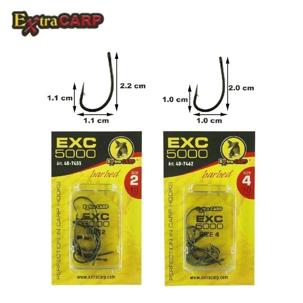 Sazan İğnesi Extracarp Hooks Exc 5000 2 No 10’Lu Paket ürün görseli 1