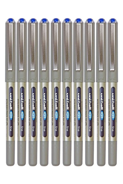 Mavi Pilot Kalem 10 Adet Uniball Eye Fine 0.7 mm Roller Pilot Kalem Ub-157 Roller Uçlu Likit Mürekkepli Pilot Kalem ürün görseli 1