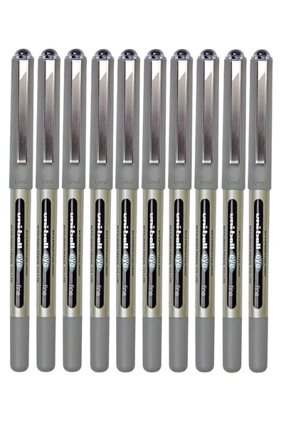 Siyah Pilot Kalem 10 Adet Uniball Eye Fine 0.7 mm Roller Pilot Kalem Ub-157 Roller Uçlu Likit Mürekkepli Pilot Kalem ürün görseli 1