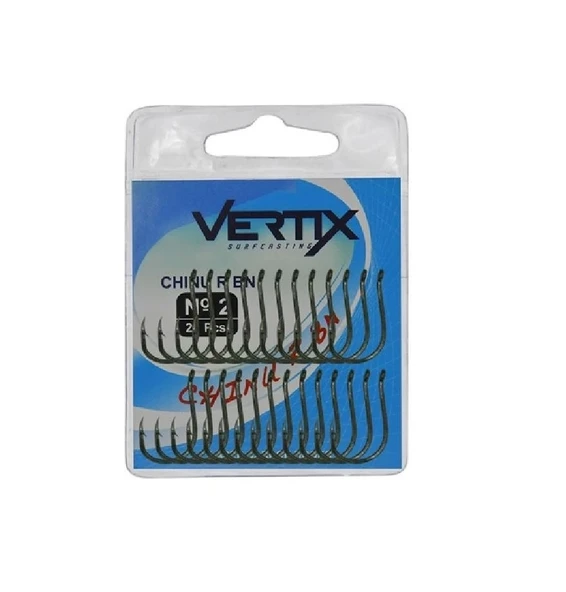 Vertix 58020 Chinu R Bn Siyah Olta İğnesi 25’Li Paket No:8 ürün görseli 1