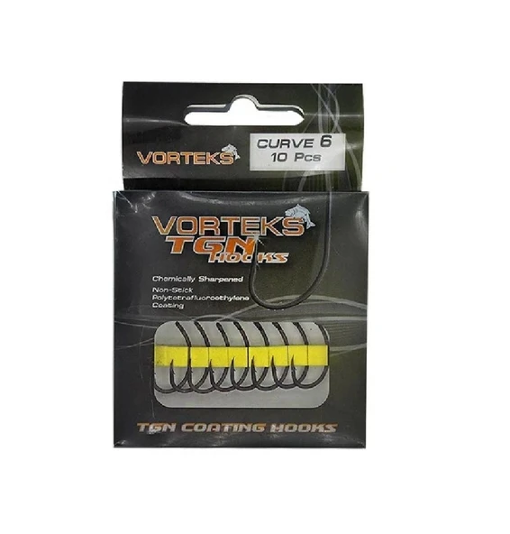 Vorteks 67812 Curve Tgn Sazan İğnesi 6 No 10’Lu Paket ürün görseli 1