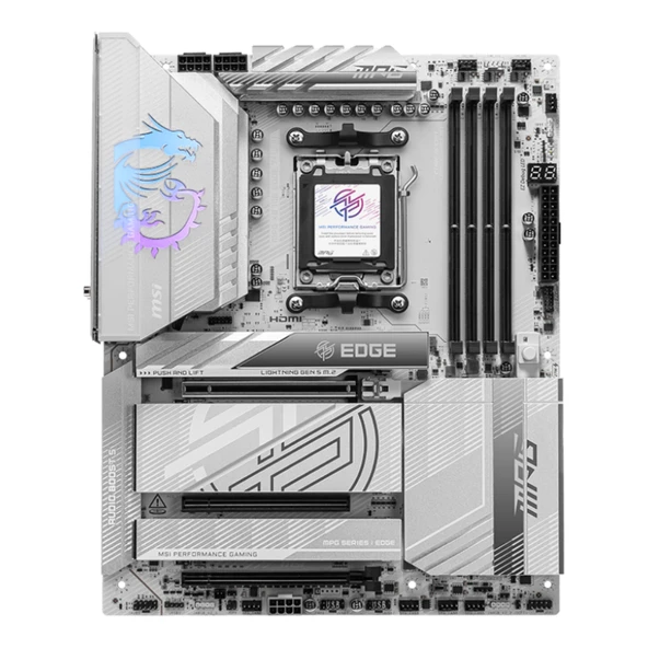 MSI MPG X870E EDGE TI WIFI AM5 DDR5 8400MHZ(OC) USB4 4x M.2 HDMI 5G LAN WIFI 7 RGB ATX ürün görseli 1