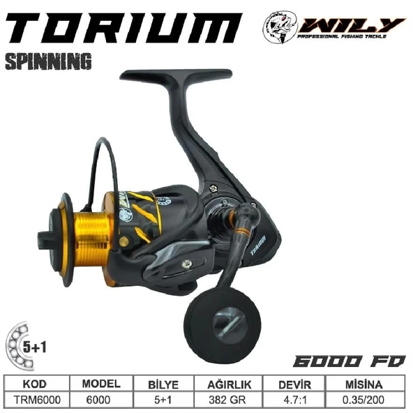 Wily Torium 6000Fd 5+1 Bb Spin Olta Makinesi - Resim 2
