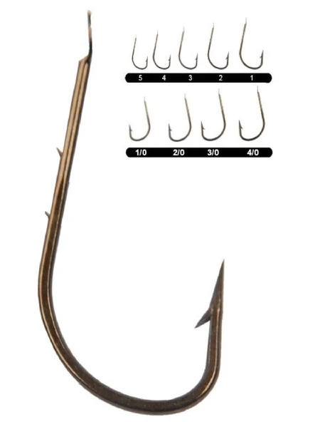 Youvella 1402 (505) Bronz Çift Tırnak Olta İğnesi No:1 ürün görseli 1
