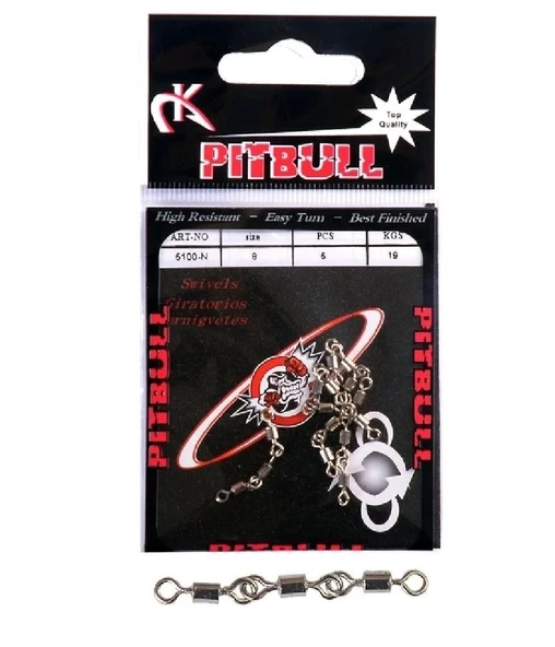 Pitbull 5100 Nikel 3 Zincir No:14 Fırdöndü 5’Li Paket ürün görseli 1