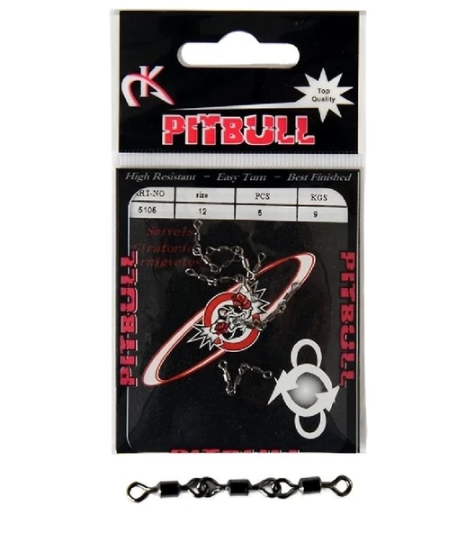 Pitbull 5105 Black Nikel 3 Zincir No:14 Fırdöndü 5’Li Paket ürün görseli 1