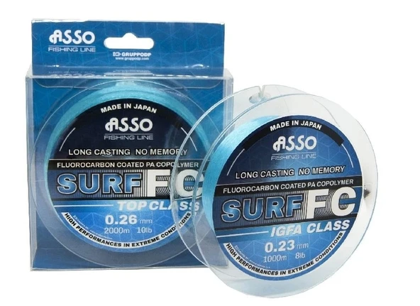 Asso Surf Fc Coated Copolymer 1.000Mt Long Casting Blue 0,26Mm ürün görseli 1