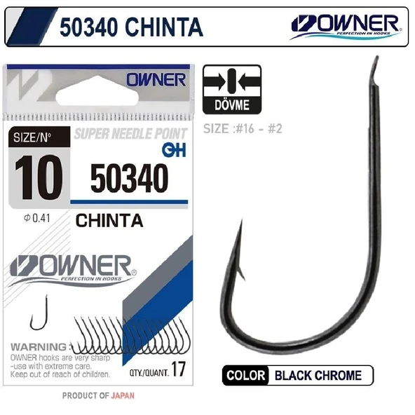 Owner 50340 Chinta Gun Black Chrome Olta İğnesi No:9 - Resim 3