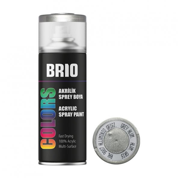Brio Sprey Boya Akrilik Alüminyum Gri B9007 400Ml ürün görseli 1