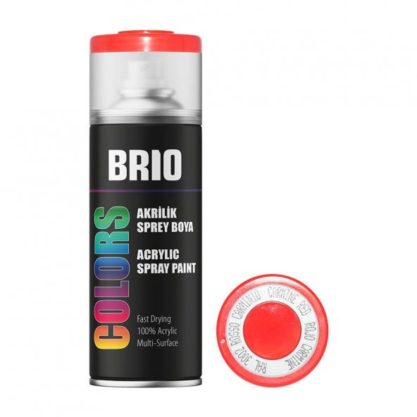 Brio Sprey Boya Akrilik Karmen Kırmızı B3002 400 Ml ürün görseli 1