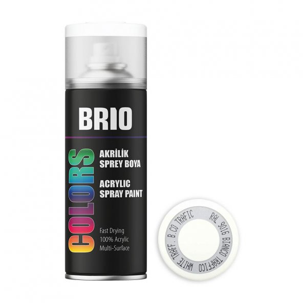 Brio Sprey Boya Akrilik Trafik Beyaz B9016 400 Ml ürün görseli 1