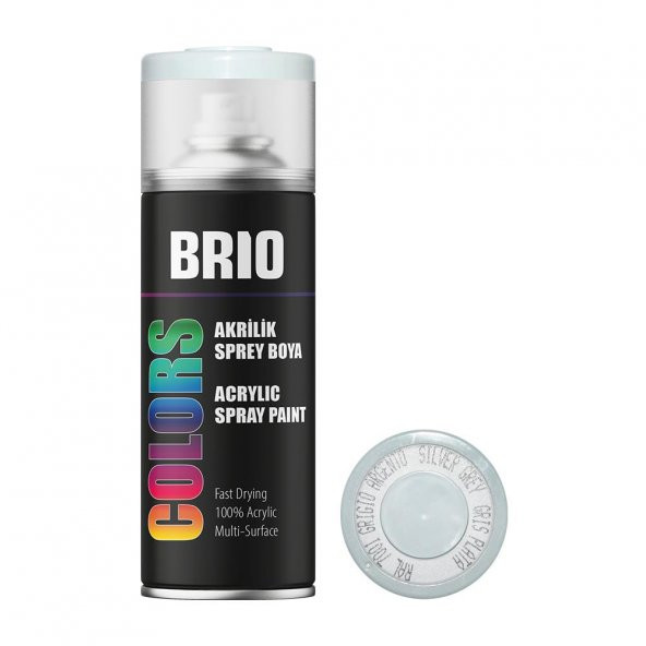 Brio Sprey Boya Akrilik Gümüş Gri B7001 400Ml ürün görseli 1