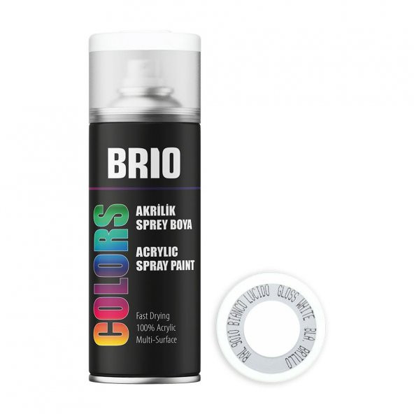 Brio Sprey Boya Akrilik Beyaz Parlak  B9010 400Ml ürün görseli 1