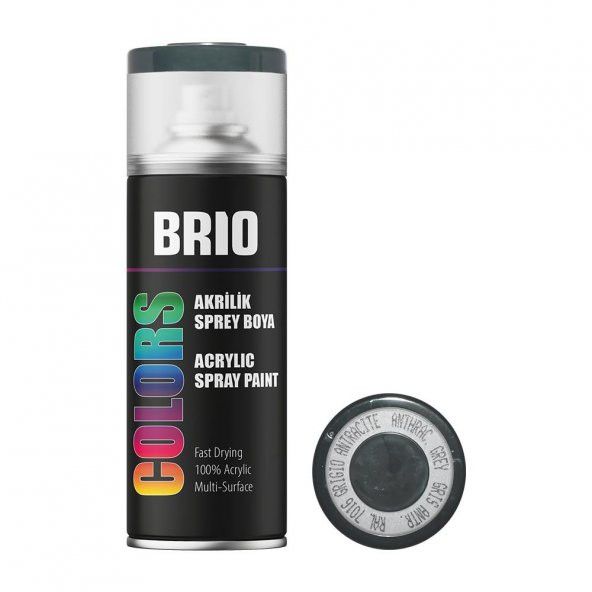 Brio Sprey Boya Akrilik Antrasit Gri B7016 400 Ml ürün görseli 1