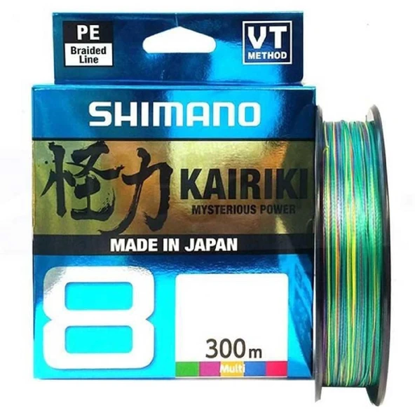 Shimano Kairiki 8 Multi Color 0,19Mm 300Mt 8Kat İp Misina ürün görseli 1