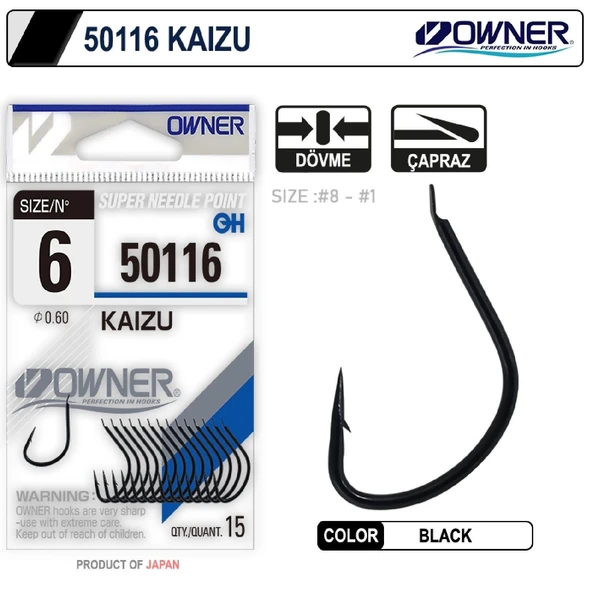 Owner 50116 Kaizu Black İğne NO:2/0 ürün görseli 1