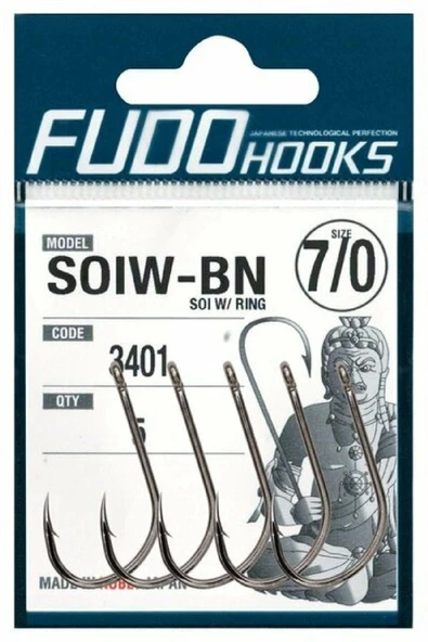 Fudo 3400 SOI W/RING 4/0 NIKEL 9PCS ürün görseli 1