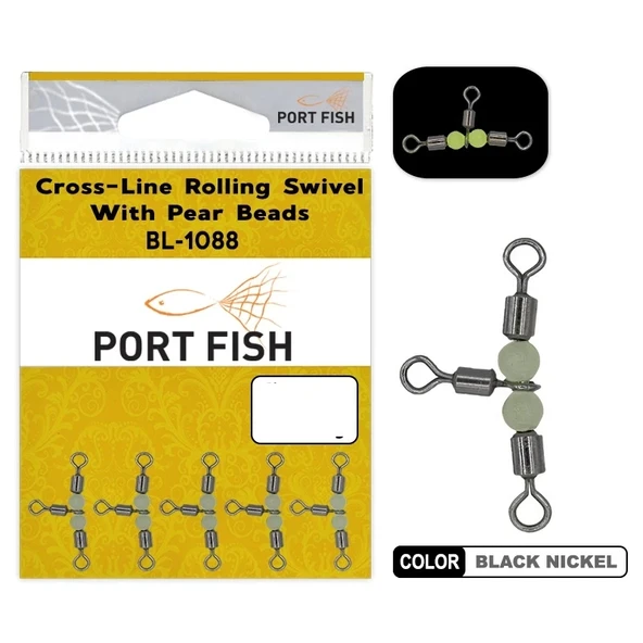 Portfish BL-1088 Üçlü Fosforlu Bilyalı Fırdöndü NO:10x12 ürün görseli 1
