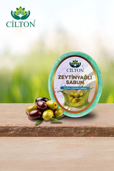 CİLTON  ZEYTİNYAĞLI SABUN DOĞAL SÜNGERLİ SABUN 150 ML ürün görseli 1