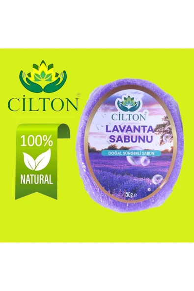 CİLTON  LAVANTA SABUNU DOĞAL SÜNGERLİ SABUN ürün görseli 1